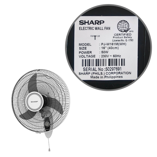 Sharp Wall Fan | PJ-W161M(WH) 2 Sharp Wall Fan | PJ-W161M(WH) - Image 2