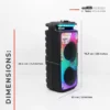DB Audio Mobile trolley bluetooth speaker | 12" x 2 woofer | 2000W | rechargeable - Image 4