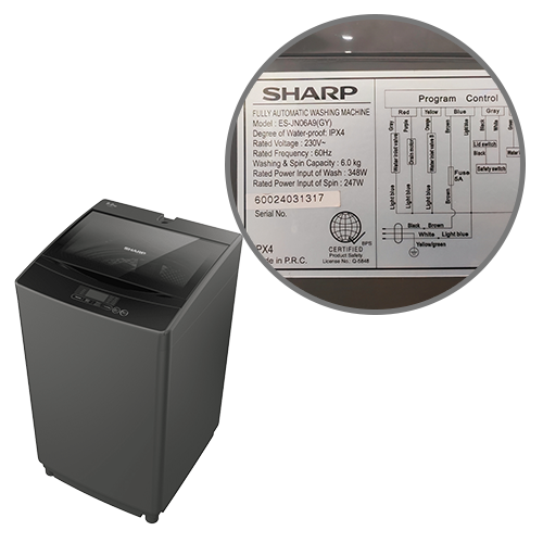 Sharp Top Load Washer | ES-JN06A9 GY 4 Sharp Top Load Washer | ES-JN06A9 GY - Image 4