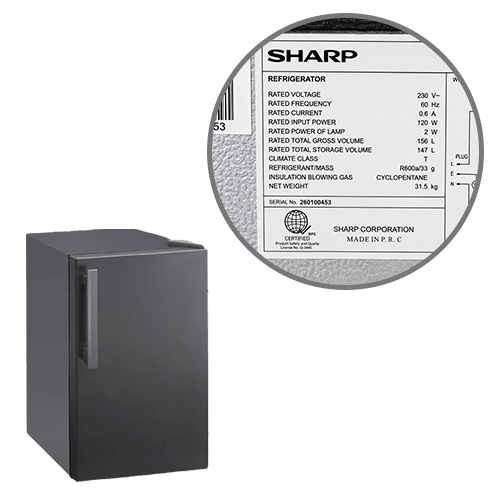 Sharp Single Door | SJ-DL55BS-DS 2 Sharp Single Door | SJ-DL55BS-DS - Image 2